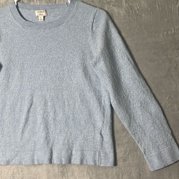 J. Crew Light Blue Girls Merino Wool Blend Soft Sweater Size Large - Picture 3 of 6